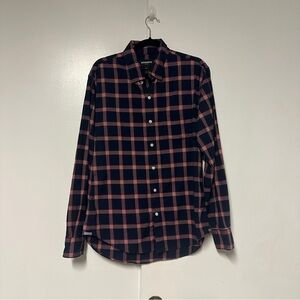Bonobos Men’s Slim Fit Check Performance Stretch Button Down Shirt Size Large